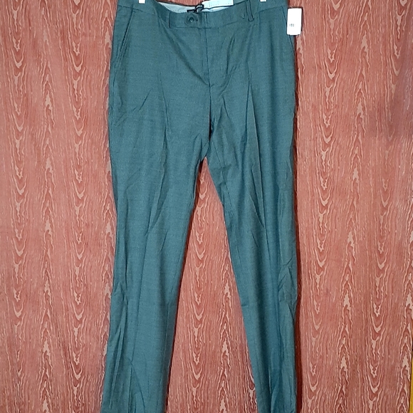 SAKS FIFTH AVENUE Men's 98% Wool Grey 36x36 Dress Pants